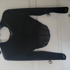 Self-Esteem black lace blouse Small?